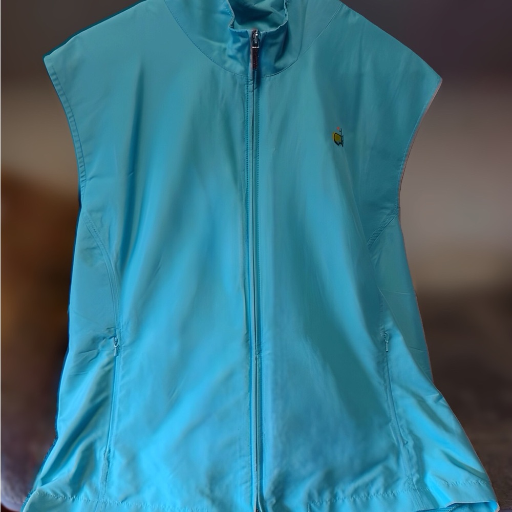 Lacoste Aqua Blue Zip-Up Vest